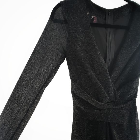 Talbot Runhof Black Metallic Twisted Gown - Picture 8 of 8